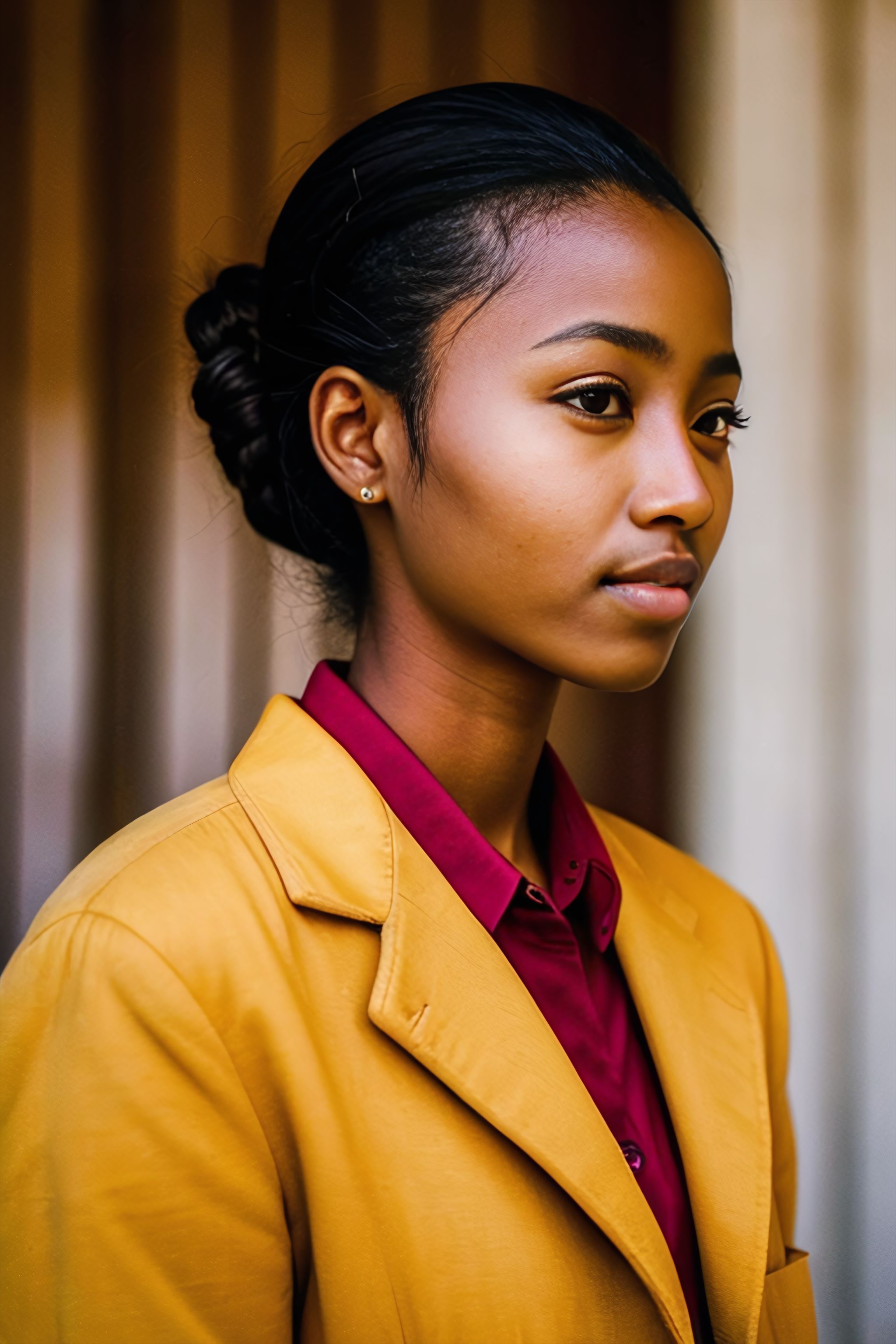 Portrait generated with Stable Diffusion.